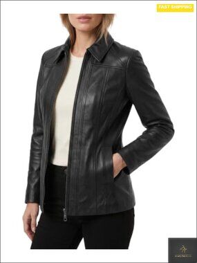 Real Lambskin Leather Jacket Women Long Genuine Leather Coat